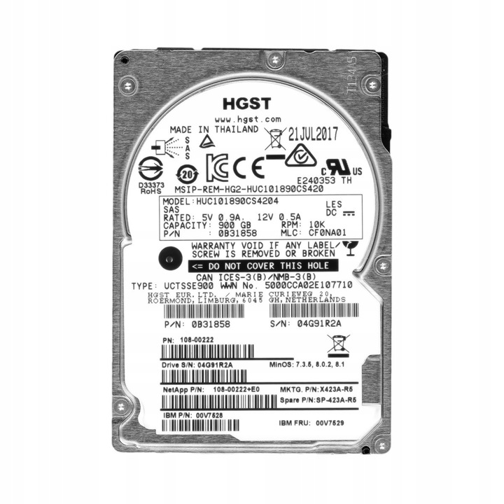 Hard Disk 900GB 10K 128MB SAS-3 2.5'' HUC101890CS4204