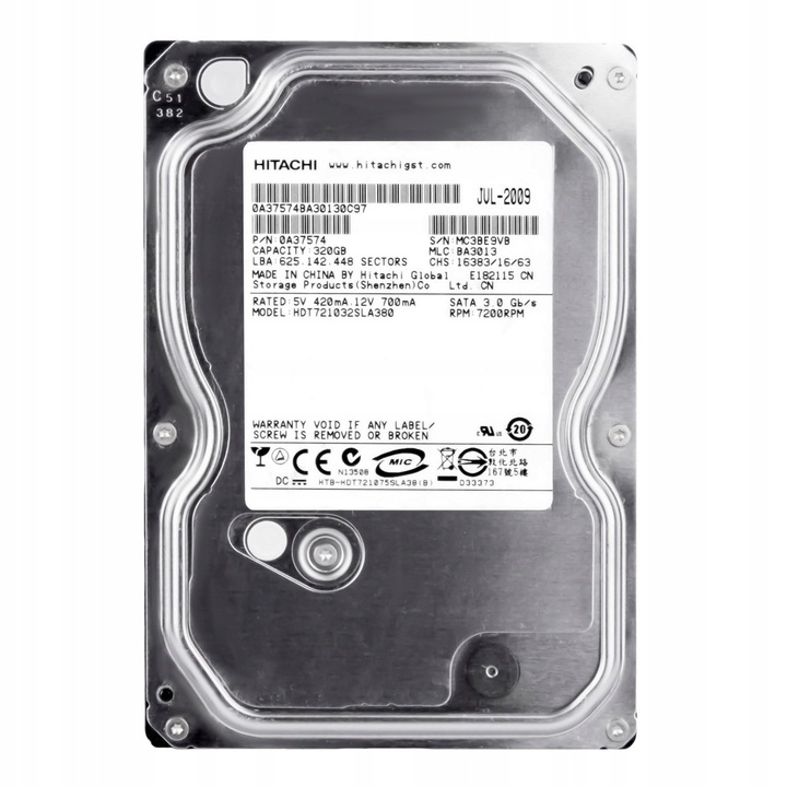 Hard Disk 3.5'' Hitachi DeskStar 7K1000.B 320GB 7200RPM SATA II