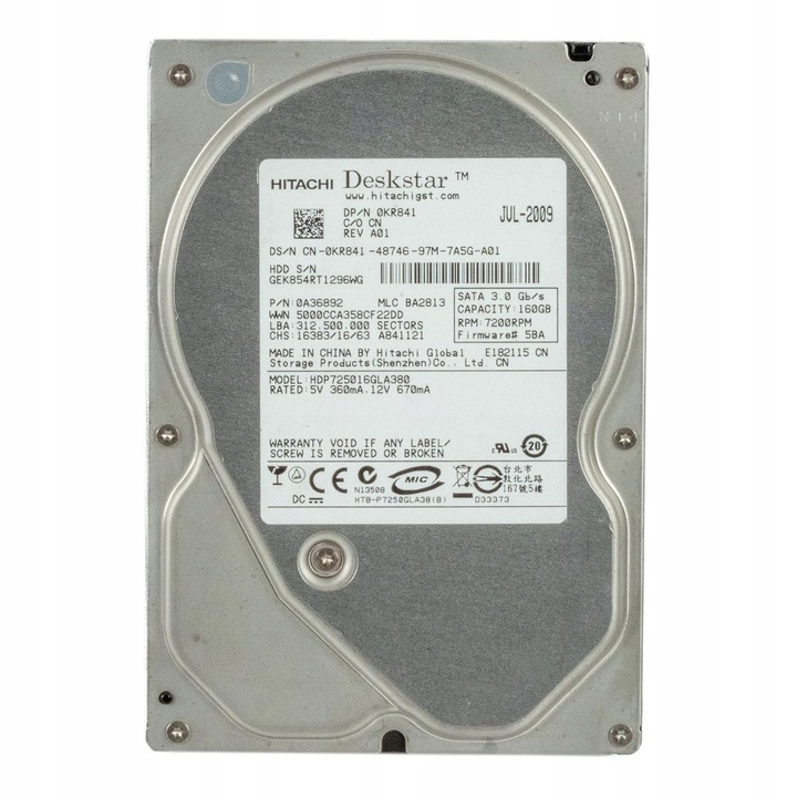 Hard Disk 3.5'' 160GB SATA II 7200RPM 8MB Dell