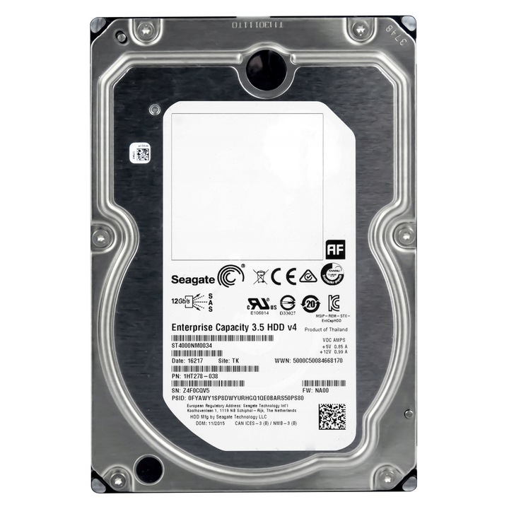 Hard Disk 4TB Seagate ST4000NM0034 7200RPM 128MB SAS-3 3.5"