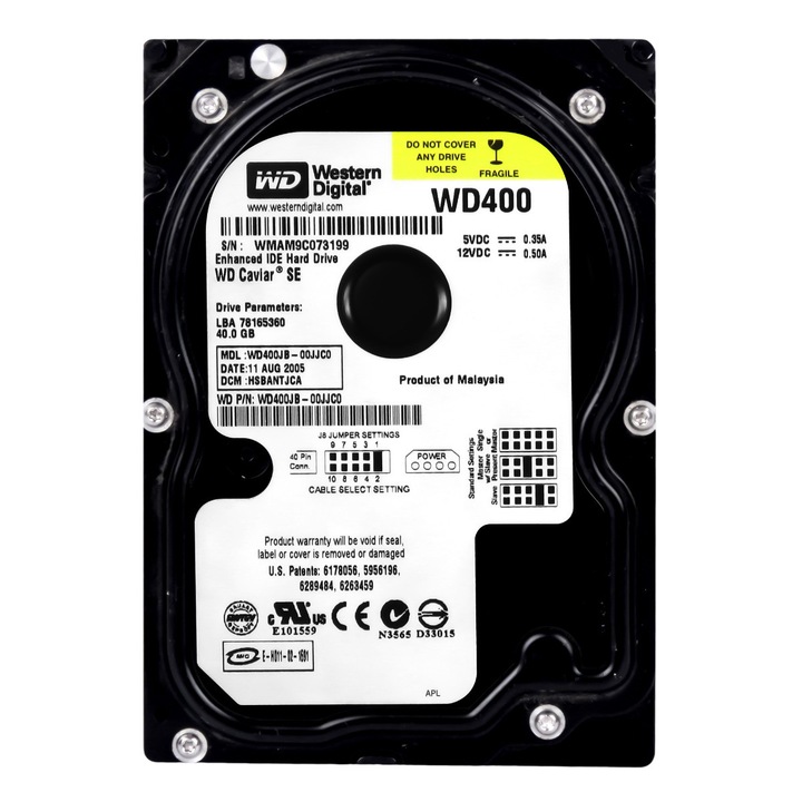 Hard Disk 3.5'' Western Digital Caviar 40GB, 7200RPM, 8MB