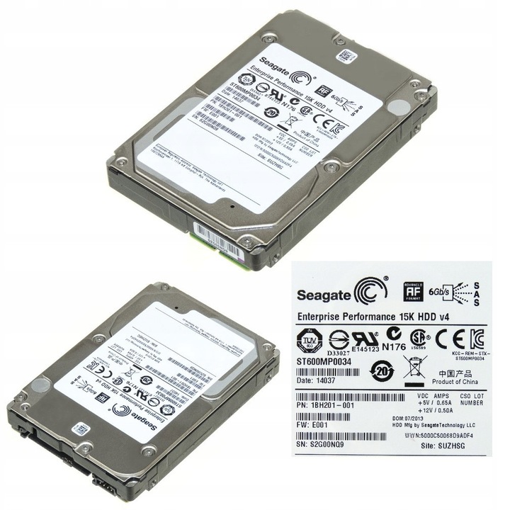 Hard Disk 600GB, Seagate, 15K RPM, 128MB Cache, SAS-2, 2.5''