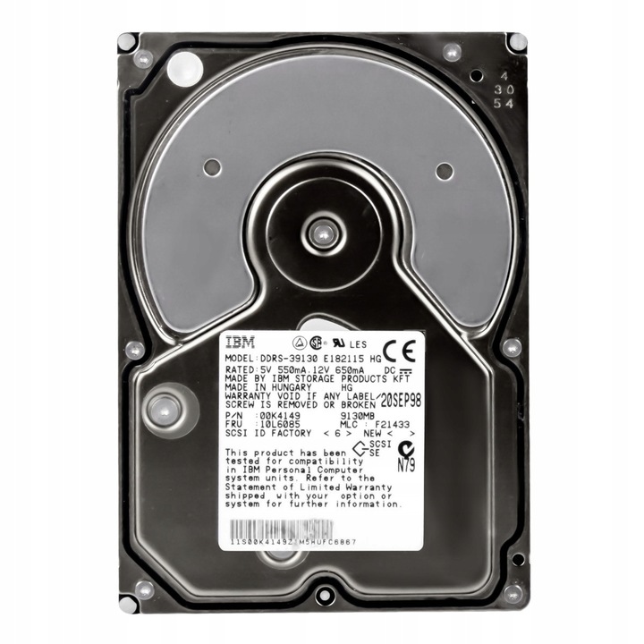 Merevlemez 9.1GB 7200RPM SCSI 3.5" IBM 10L6085
