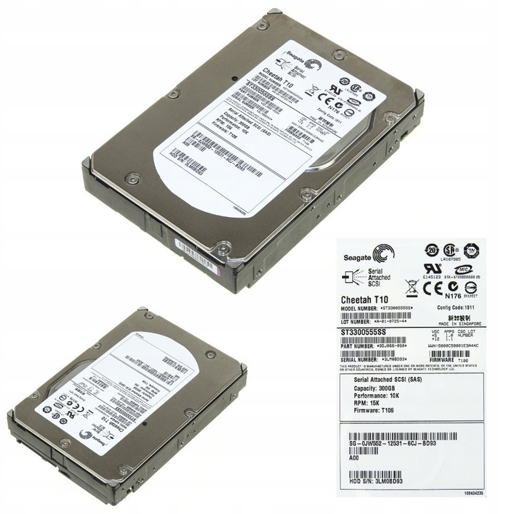 Hard Disk 300GB 10K SAS 3.5'' DELL ST3300555SS, 16MB Cache