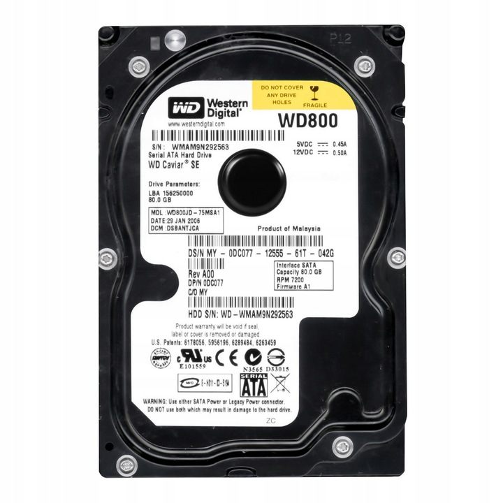 Hard Disk 80GB 7.2K SATA II 3.5"