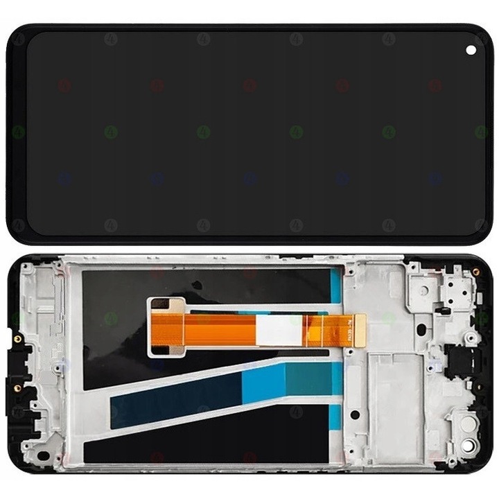LCD kijelző + digitalizáló kerettel OPPO A52 2020-hoz, 6,5'', Fekete, OPPO