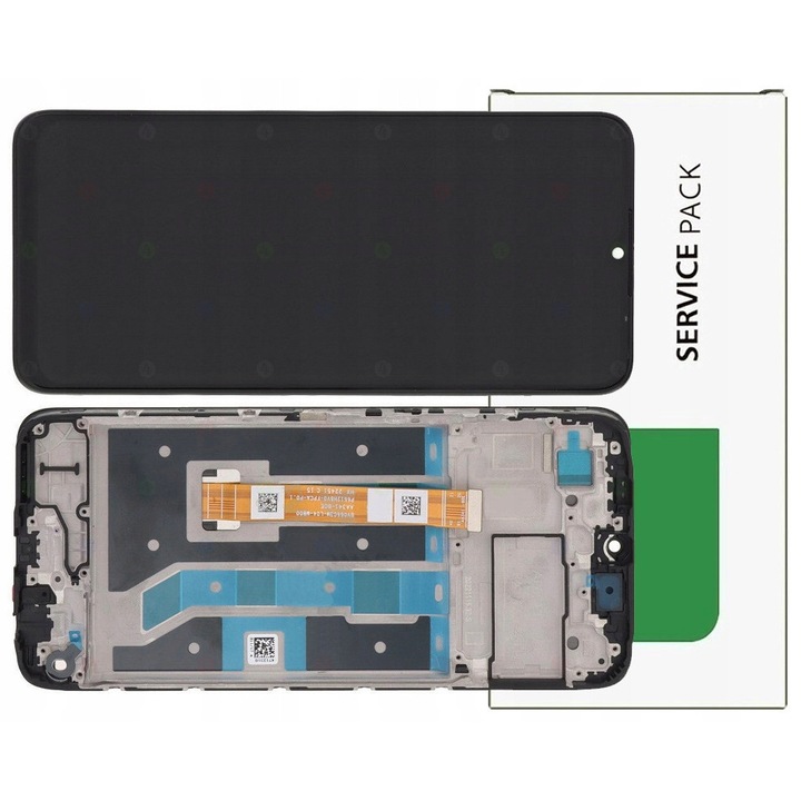 Eredeti kijelző OPPO A17-hez, LCD 6,56'', fekete, kerettel, OPPO