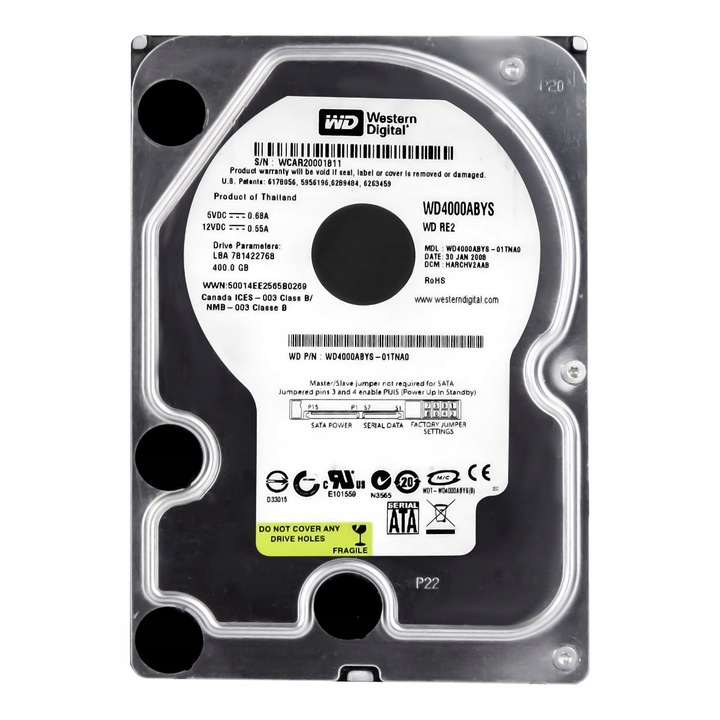 Hard Disk 400GB, Western Digital, RE2, 7200RPM, 3.5''