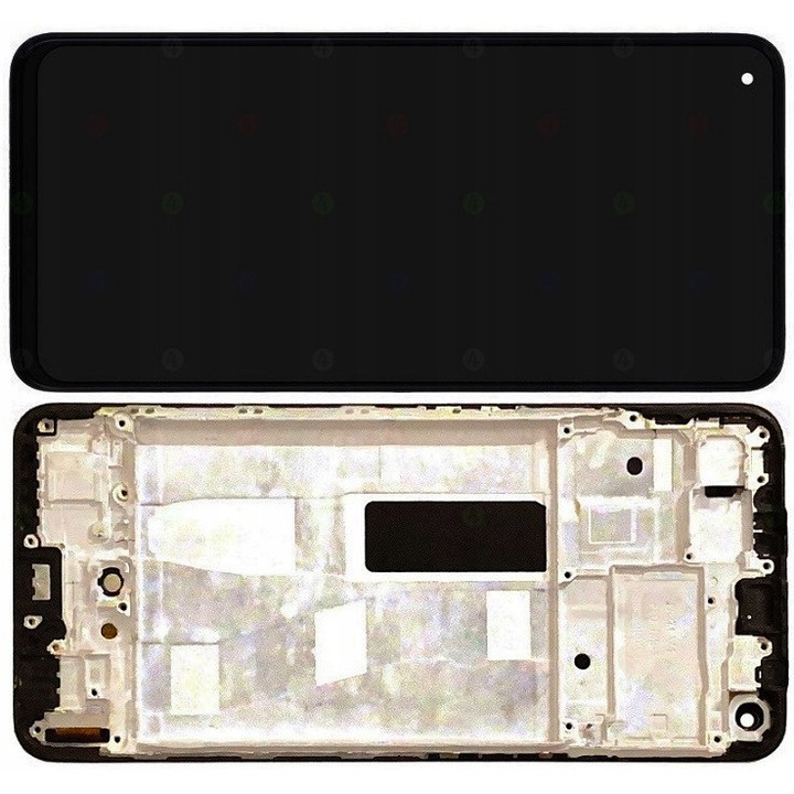 OLED kijelző OPPO RENO5 LITE-hoz, 6,43'', 1080x2400, fekete, kerettel, OPPO