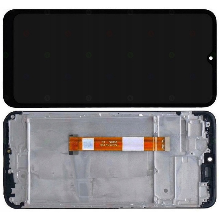 LCD kijelző + keret Realme C35-höz, 6,60'', 1080x2408, Fekete, OPPO