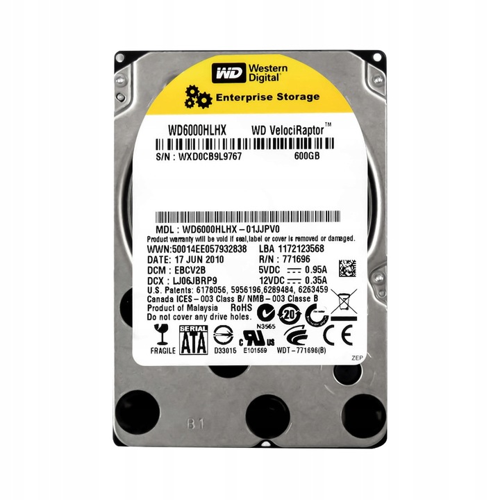 Hard Disk 600GB, Western Digital, VELOCIRAPTOR, 10000RPM, SATA III, 2.5"