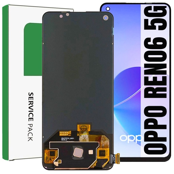 Kijelző Oppo Reno6 5G, AMOLED, 6.43', 1080x2400, készlet