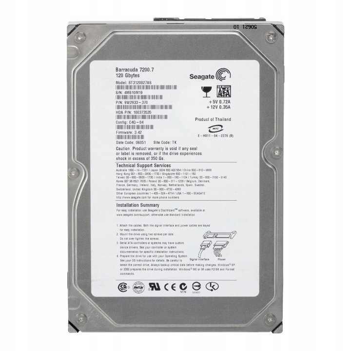 Hard Disk 120GB Seagate Barracuda 7200.7 3.5'' SATA 8MB