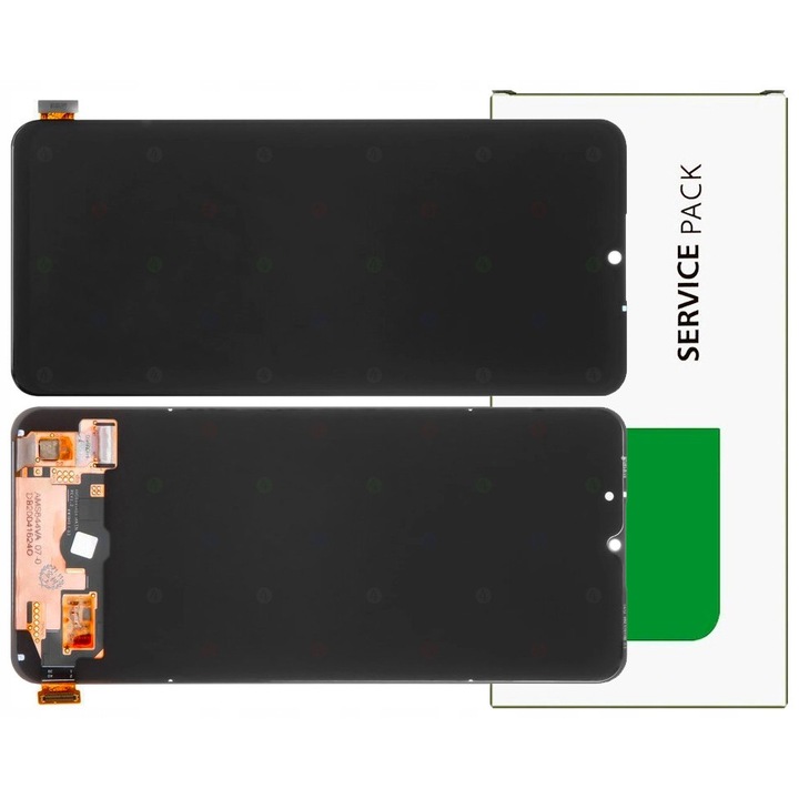 Eredeti Oppo Reno 3 kijelző, LCD, 6,40'', fekete, 1080x2400