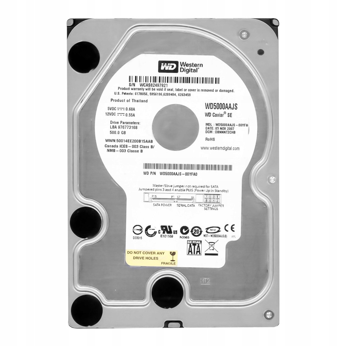 Wd5000aajs Hard Disk 500GB Western Digital WD5000AAJS 7200RPM SATA II 3.5'' - eMAG.ro