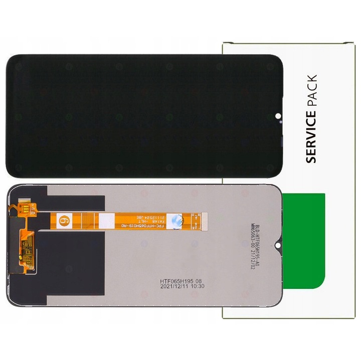 Eredeti Oppo A9 2020 kijelző, LCD 6,50'', fekete, érintőképernyő