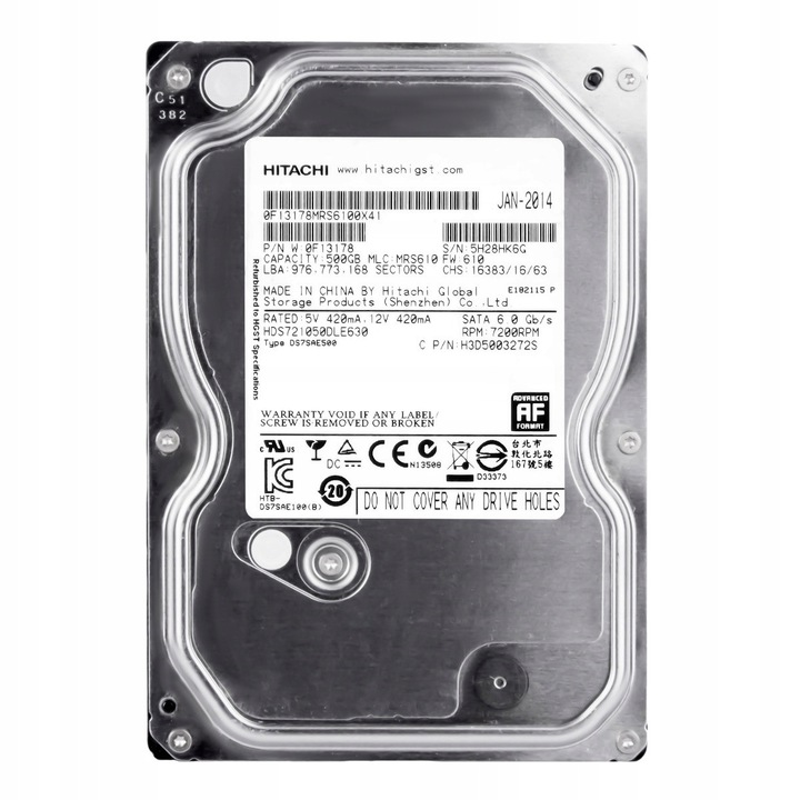 Hard Disk 500GB Hitachi 7200RPM SATA III 3.5''