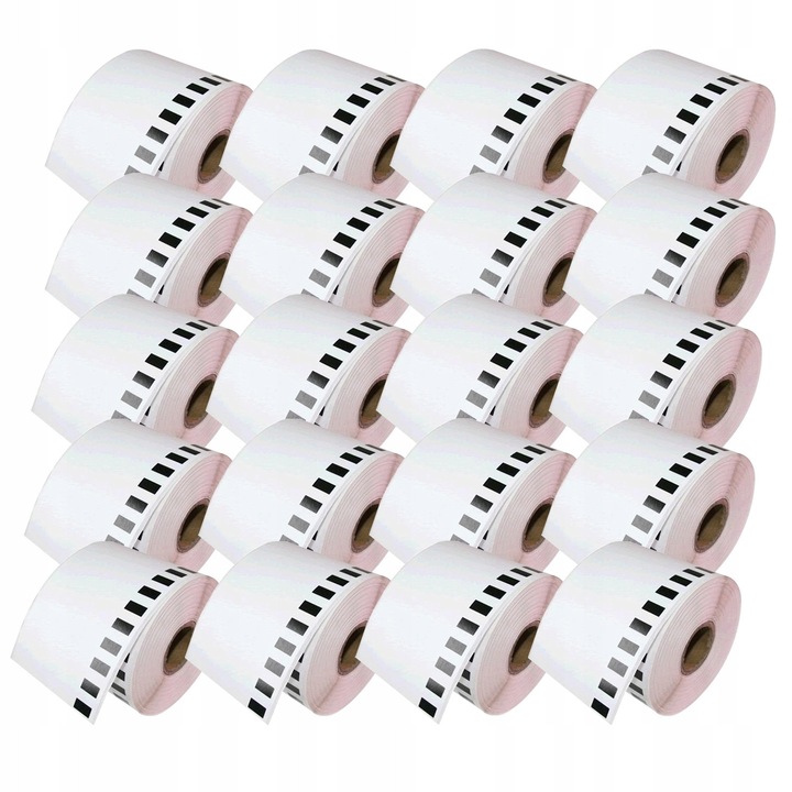 Benzi etichete, DK-22205, 62mm x 30,48m, alb, set 20 rolek