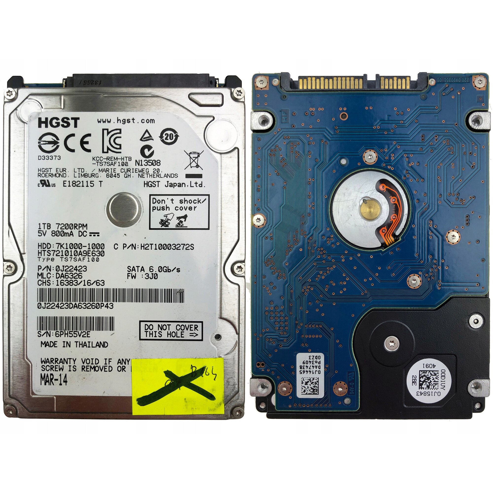 Hard Disk 1TB Hitachi Travelstar 7K1000 7200RPM 32MB SATA III 2,5