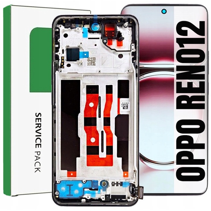 Kijelző Oppo Reno12, AMOLED, 6,67'', fekete, kerettel