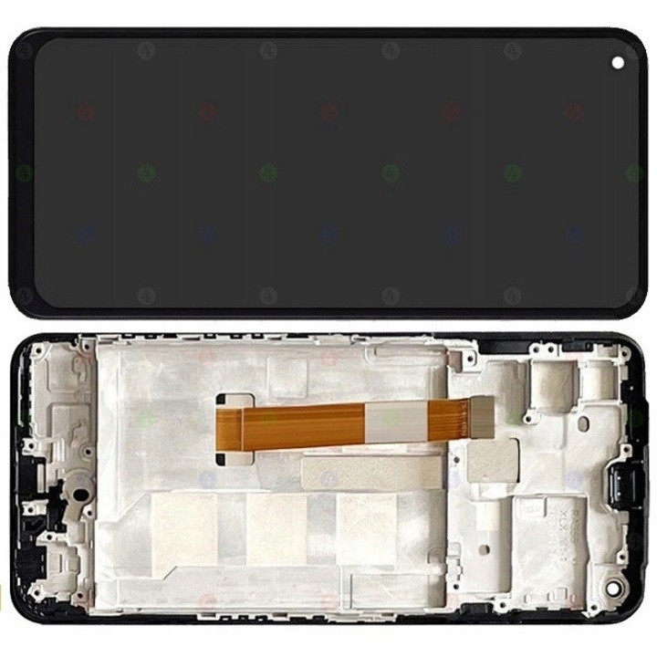 Kijelző LCD + Digitalizáló kerettel OPPO REALME 7 5G telefonhoz, 6,5'', Fekete
