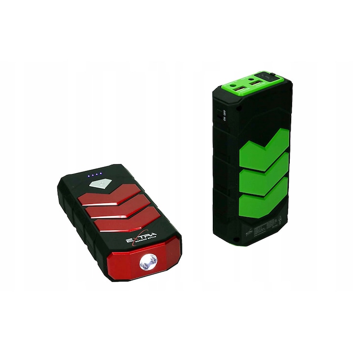 Power Bank + Jump Starter 24000mAh, Power, 12V, cu lanterna, set complet