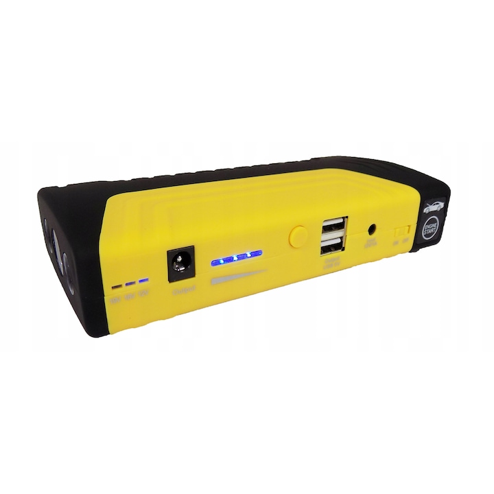 Dispozitiv de pornire auto, 12V, 200A, 500A, powerbank 12000mAh, 165x79x40mm, set complet