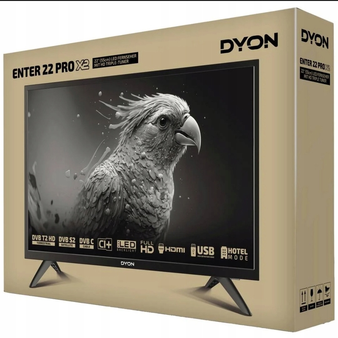 Televizor LCD Dyon Enter 22 Pro X2 Full HD 22", negru, 2x HDMI, USB