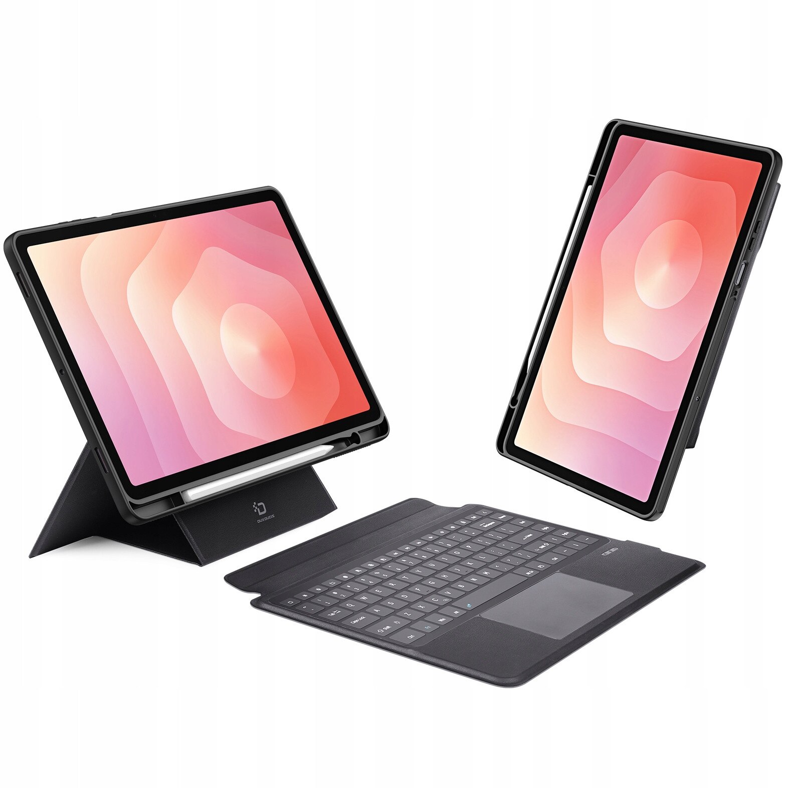 Husa cu tastatura iluminata Dux Ducis pentru Samsung Galaxy Tab S11, QWERTY US, neagra, 11.0"