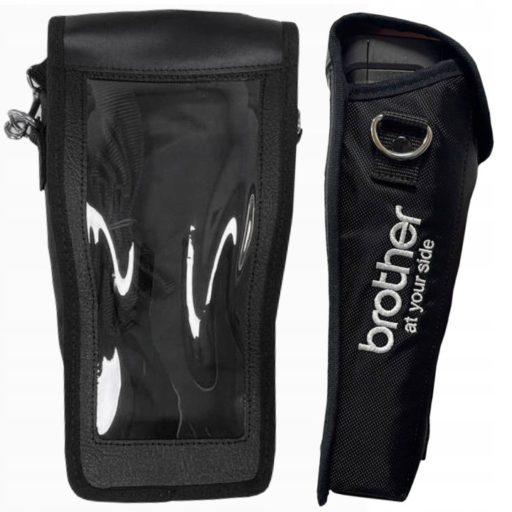 Futeral profesional pentru imprimanta Brother E550, transparent, cu curea de umar, manere, acces usor la incarcare