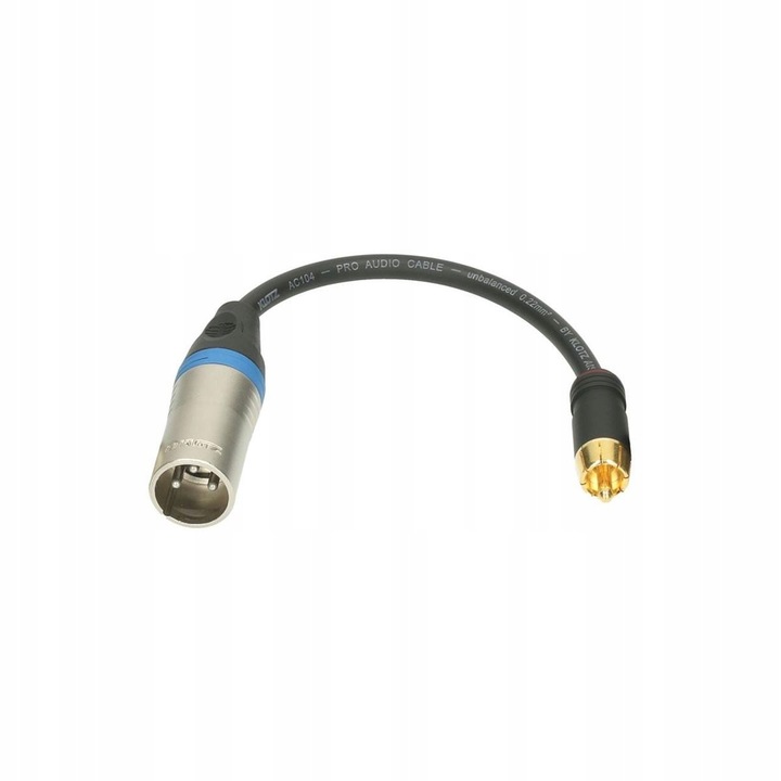 Kábel XLR M-RCA 0,2m Klotz, prémium, audio