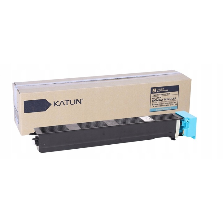 Katun toner lézernyomtatókhoz, kompatibilis a KONICA MINOLTA Bizhub C452 C552 modellekkel, 510g, cián