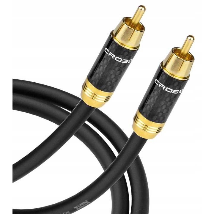 Cabluri coaxiale 1 RCA - 1 RCA Klotz, 0,5m, cu conectori din aur, izolatie PVC