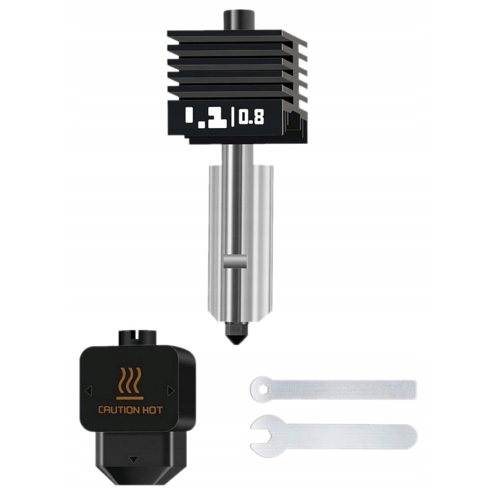 Hotend 0,8mm, High Flow, otel calit, pentru imprimante 3D Bambu Lab H2 si P2S, lungime 49,2mm
