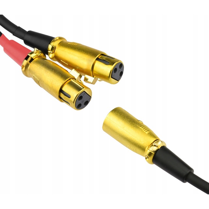 Klotz audio kábelek 2x XLR (F) - XLR (M) 2m, 24k arany, kopásálló