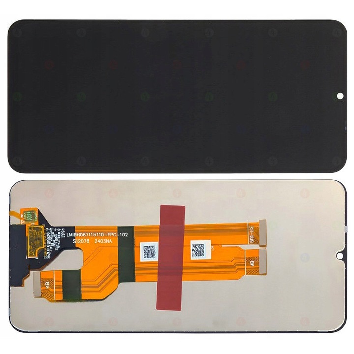 LCD kijelző érintőképernyővel OPPO REALME C61-hez, 6,75'', fekete