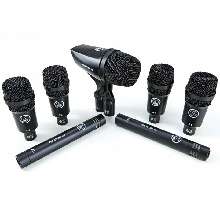 Set microfoane AKG Drum Set Session I, 7 microfoane, dinamic si capacitiv, negru, pentru percutie