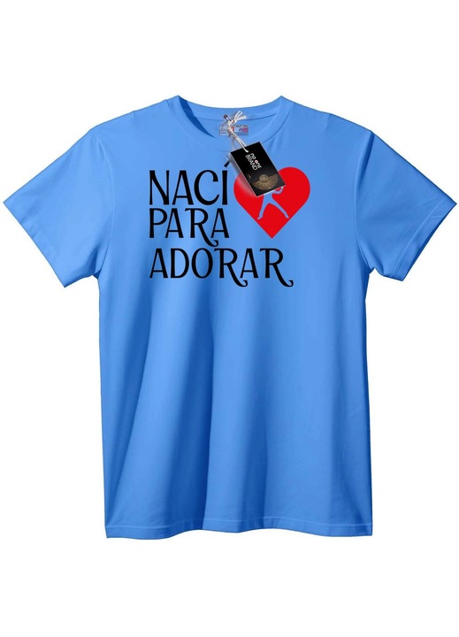 Póló: Szív imádatára született, Világoskék