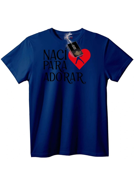 Póló: Szív imádatára született, Tengerészkék