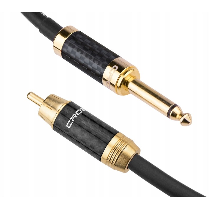 Klotz 6,3mm Jack mono - RCA audiokábelek v.2, 1,5m, aranyozott, karbon