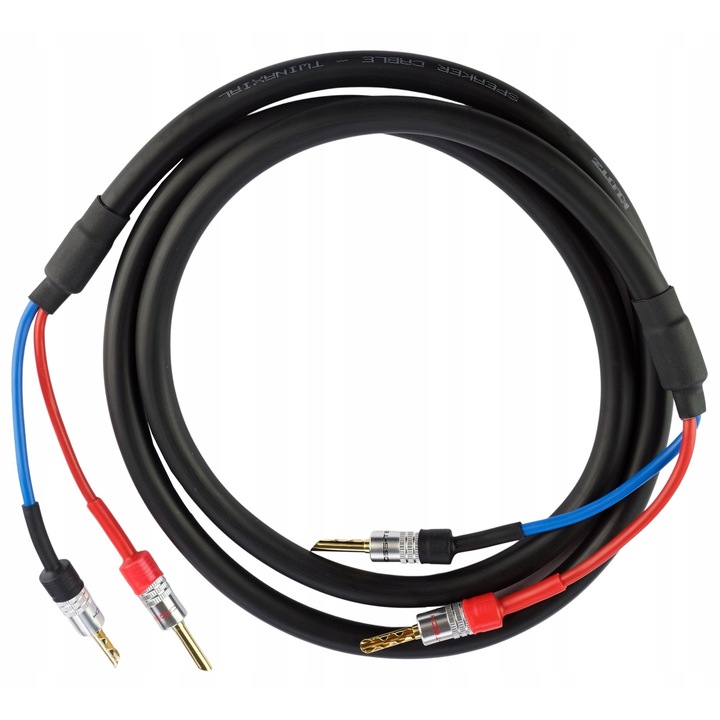 Klotz LY240S 2x4mm audio kábelek, 2,5m hosszúságú, Cross-Tech W4 Gold banán csatlakozókkal