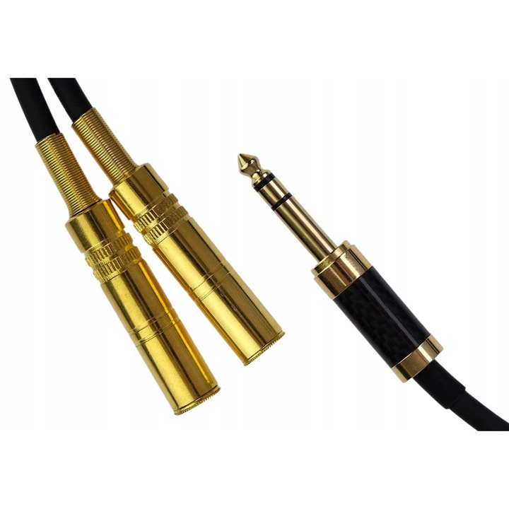 Klotz audio kábel 6,3 jack sztereó - 2x 6,3 jack sztereó aljzat, 1m