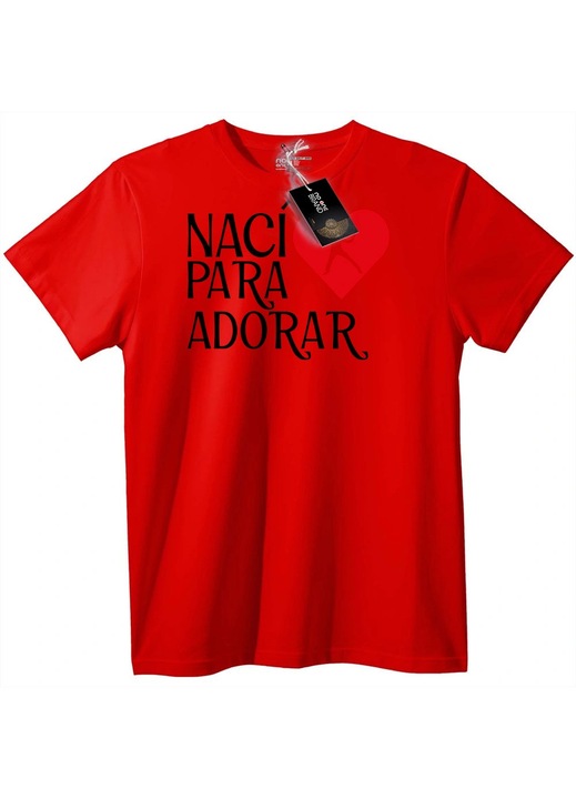 Póló: Szív imádatára született, Piros