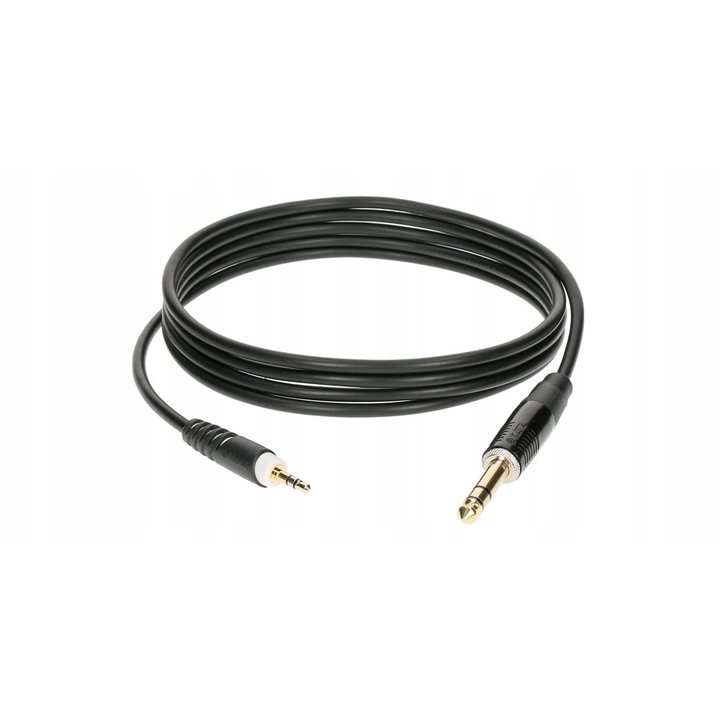 Klotz audiokábel, 3m, Mini Jack 3,5mm - Jack 6,3mm, fekete