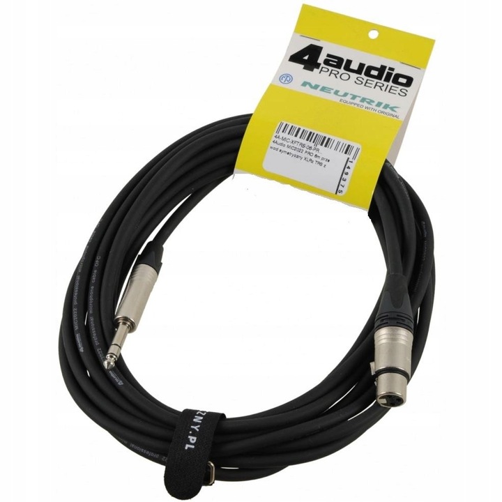 Klotz MY206 mikrofonkábel 6m XLR anya - TRS, Neutrik, fekete