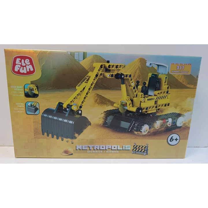 Set de constructie Elefun Metropolis KOPARKA 317 elemente