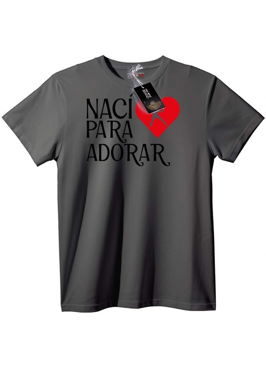 Póló: Szív imádatára született, Szürke