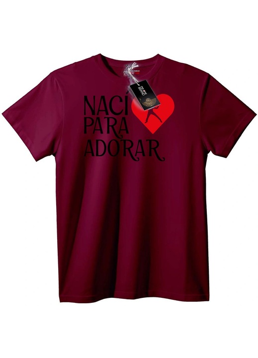 Póló: Szív imádatára született, Bordó