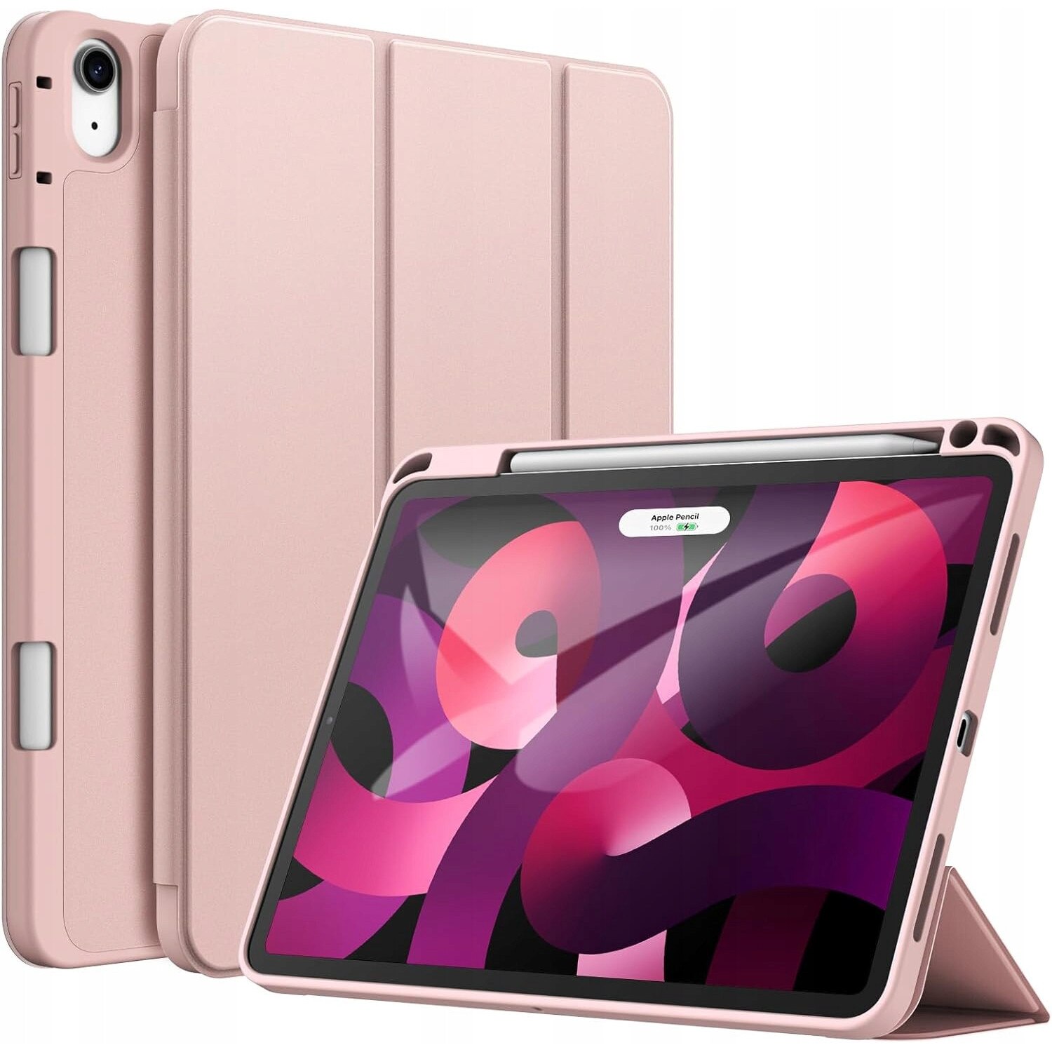 Etui pentru iPad Air 11, JETech, roz, slim, cu suport pentru Pencil, 18,4x1,1x25,1cm