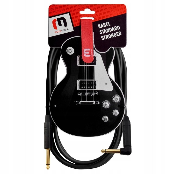 Cablul instrumental Reds Music GCSA1250 Stronger, 5m, negru, conectori Jack 6.3mm
